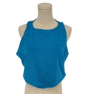 Torrid Active Sports Bra Blue Space Dye Racerback High Neck Size 3